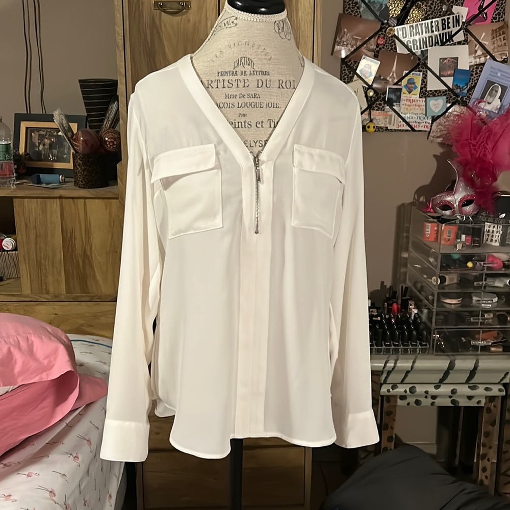 Express Cream Blouse - Medium